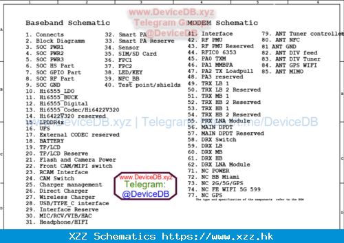Honor 9X HL1HLKM Schematic And BoardView.PDF - Huawei / Honor