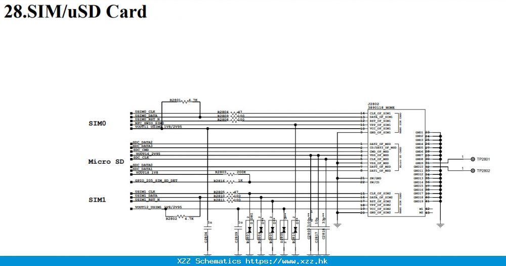 Sim Card Schematic Diagram