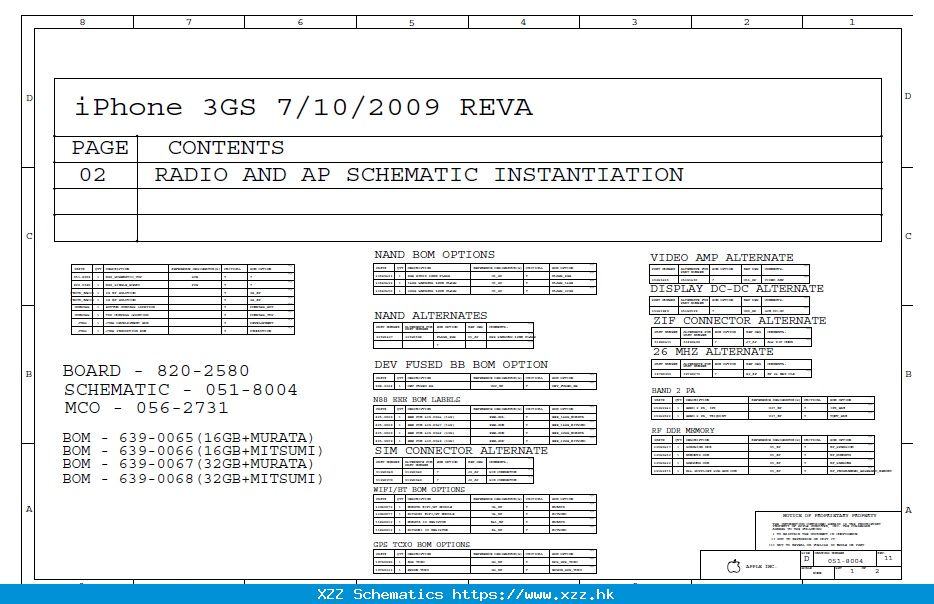 Schemat Apple IPhone 3GS A1303 A1325 N88 MLB 820-2580 051-8004 • Forum ...