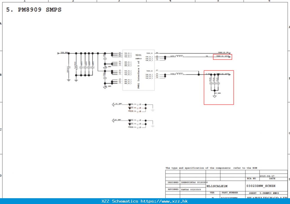 Huawei Y6 (SCL-L03) Schematics