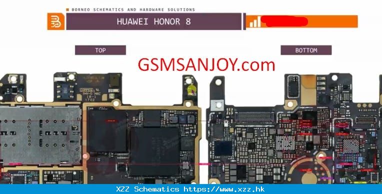 Huawei Honor 8 All Hardware Schematic Diagram Free Solution