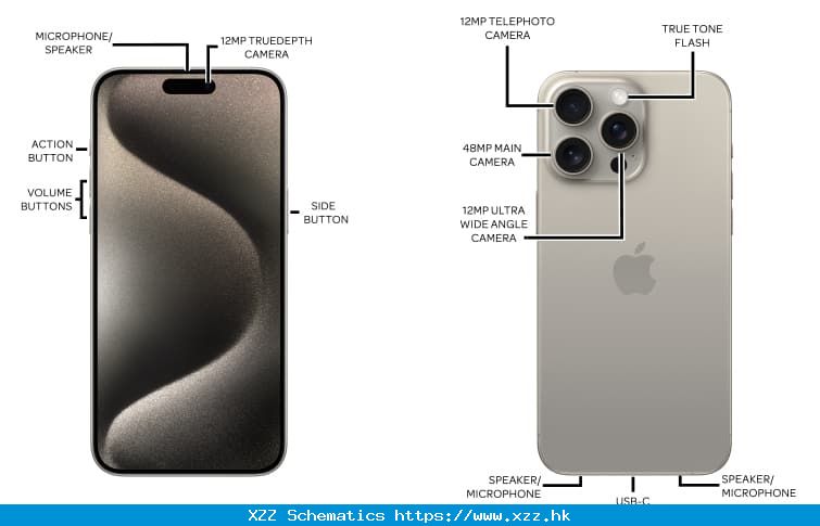 Apple IPhone 15 Pro Diagram