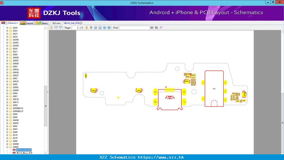 H6116_Sub_PCB - X680C - INFINIX Schematic