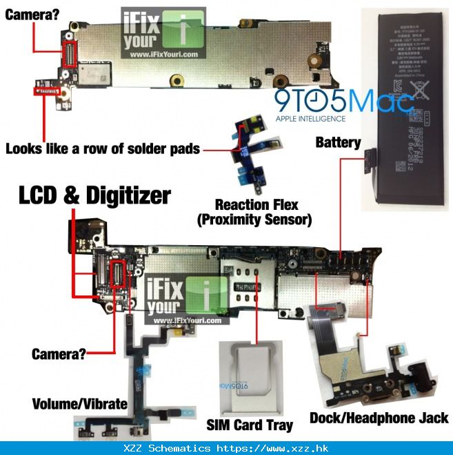 IPhone 5 Screw Diagram