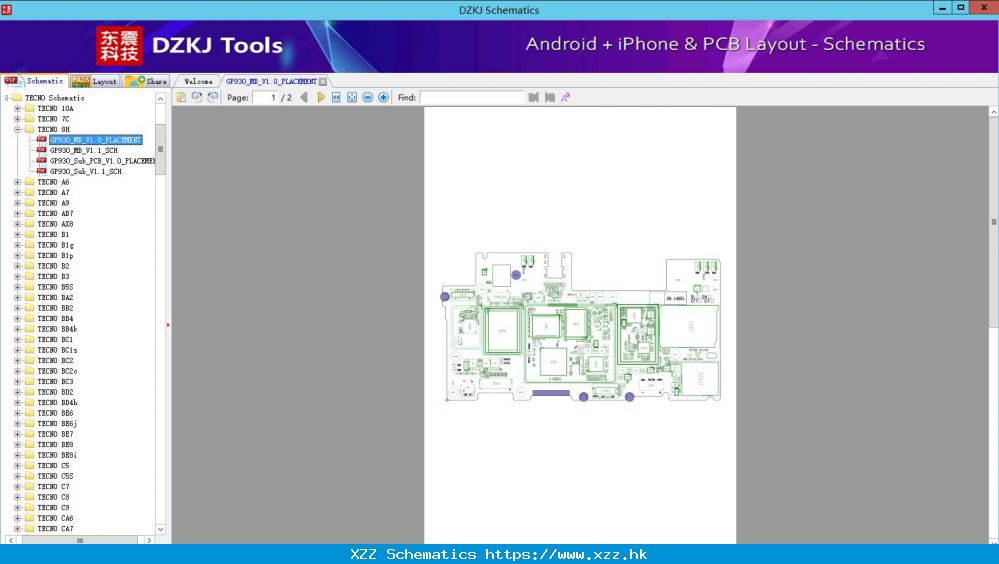 GP930_MB_V1.0_PLACEMENT - TECNO 8H - TECNO Schematic