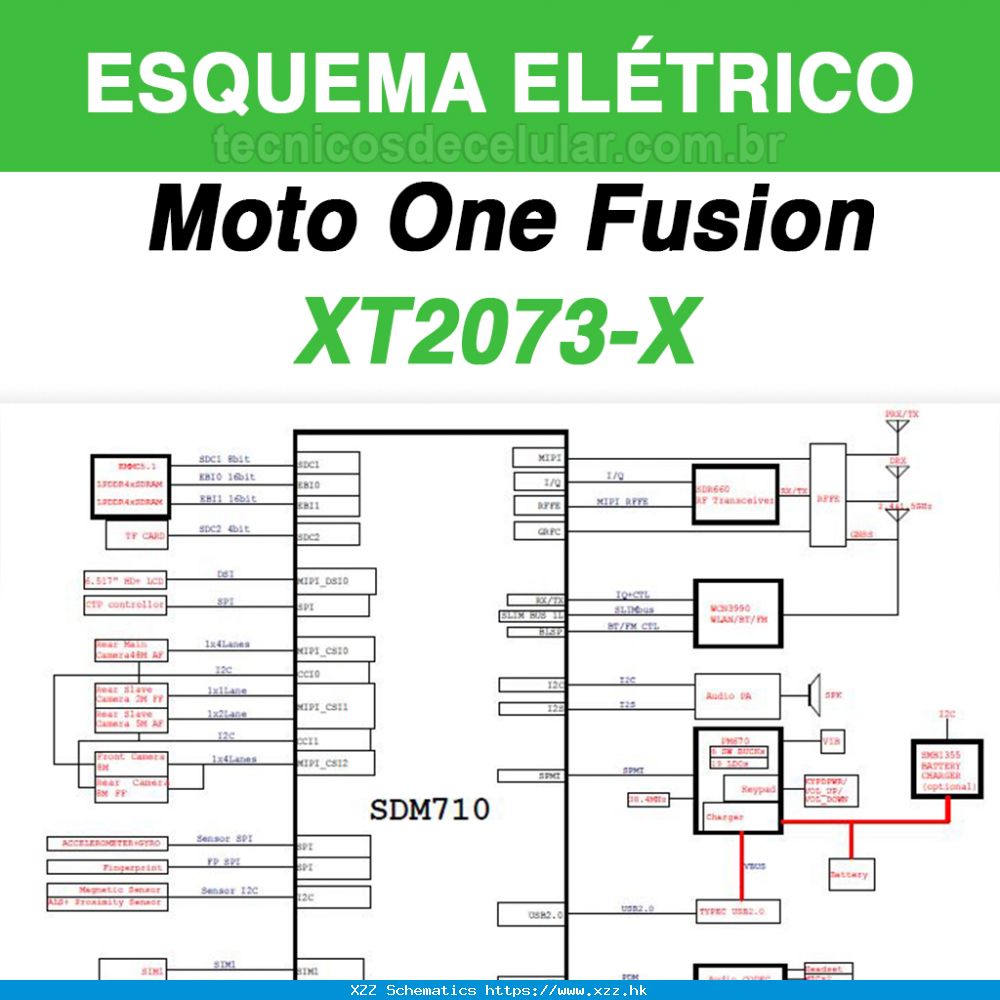 Esquema Elétrico Moto One Fusion XT2073-X