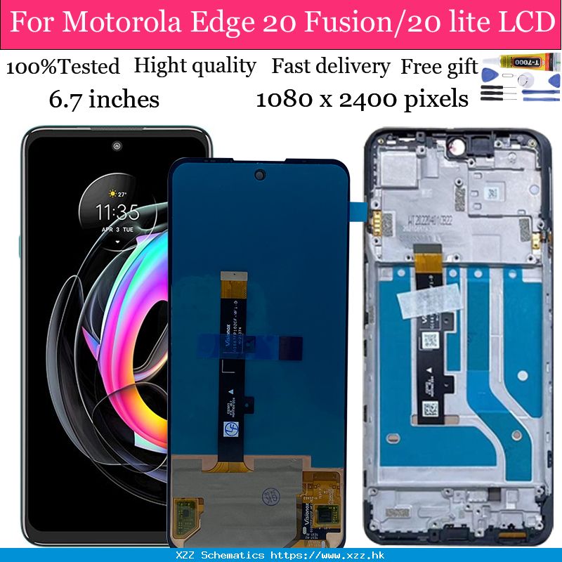 หน้าจอสัมผัสดิจิทัล LCD สําหรับ Motorola Moto Edg…