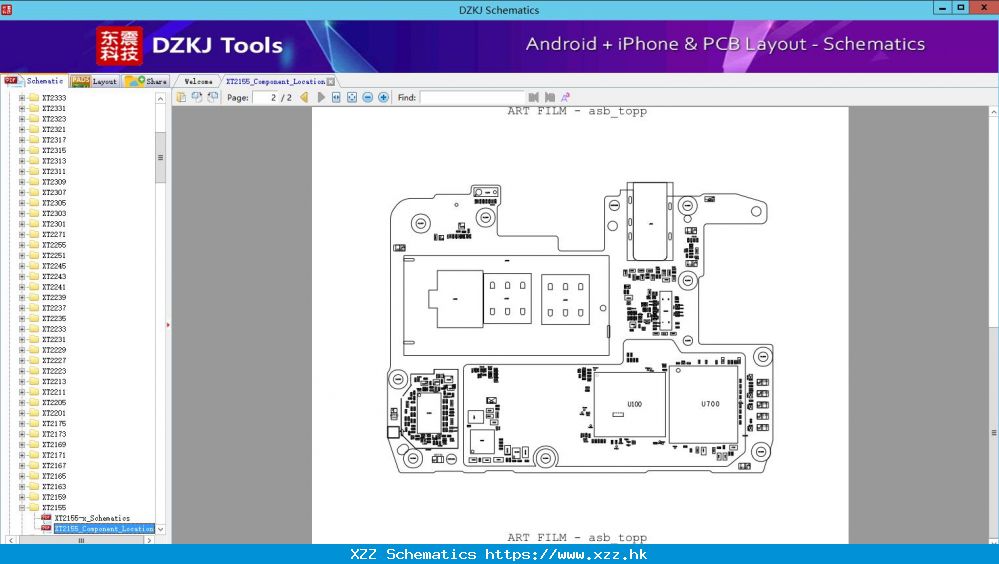 XT2155_Component_Location - XT2155 - MOTOROLA Schematic