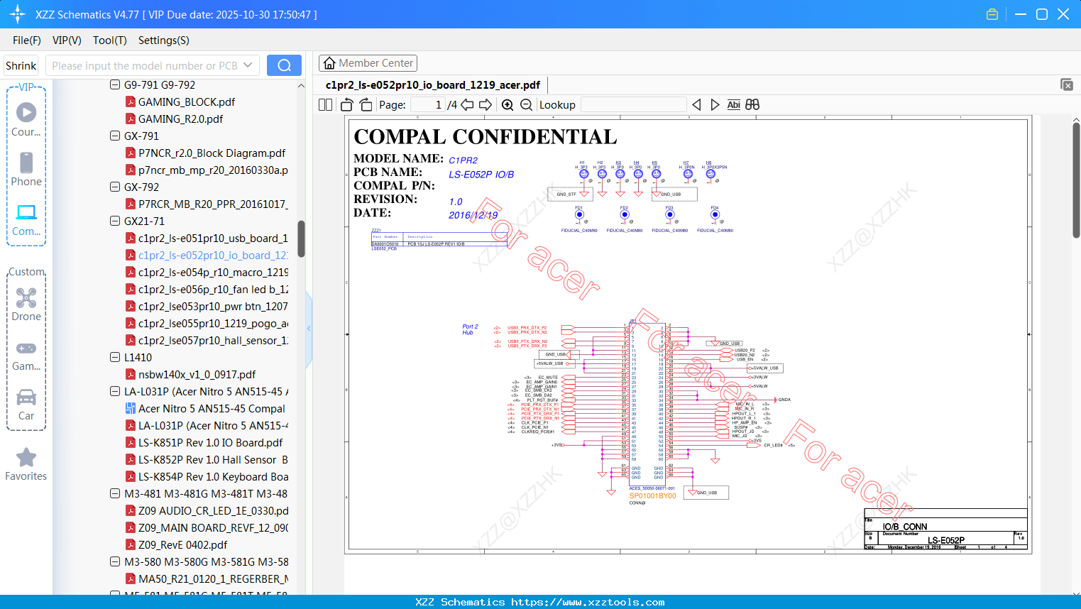 Laptop C1pr2_ls-e052pr10_io_board_1219_acer