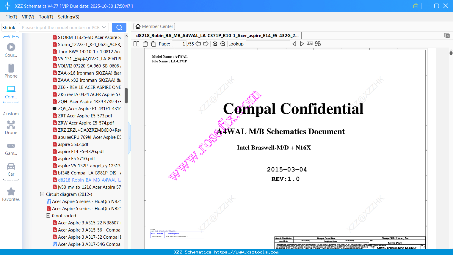 Laptop D8218_Robin_BA_MB_A4WAL_LA-C371P_R10-1_Acer_aspire_E14_E5-432G_2