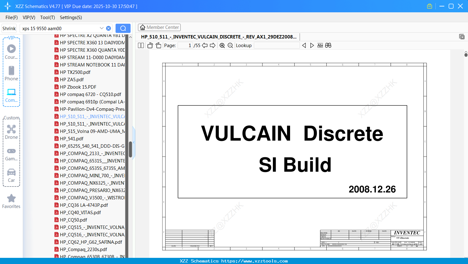 Laptop HP_510_511_-_INVENTEC_VULCAIN_DISCRETE_-_REV_AX1_29DEZ2008