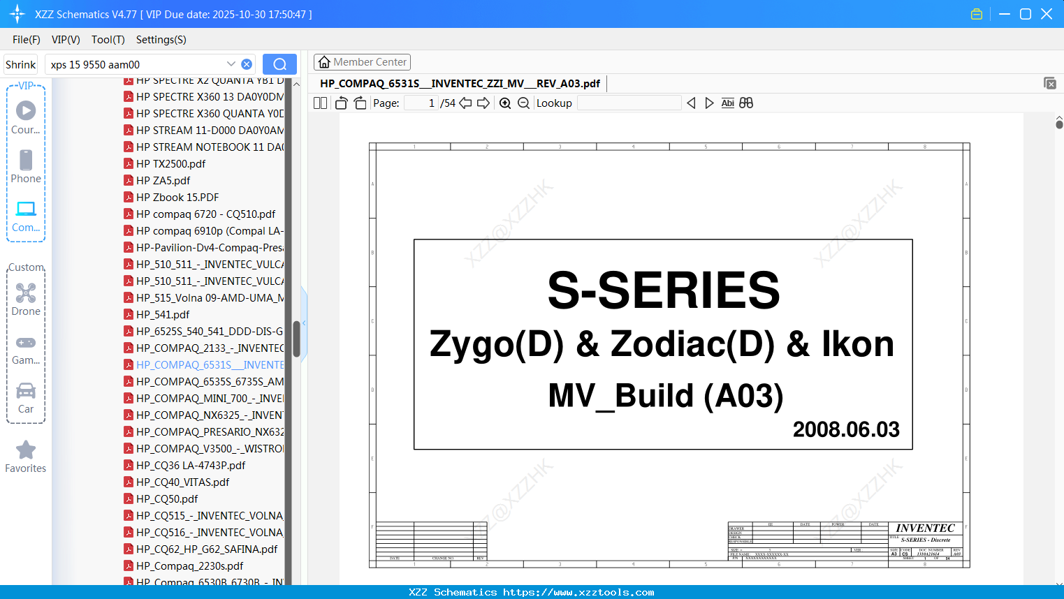 Laptop HP_COMPAQ_6531S___INVENTEC_ZZI_MV___REV_A03
