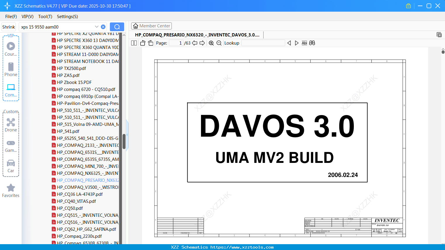 Laptop HP_COMPAQ_PRESARIO_NX6320_-_INVENTEC_DAVOS_3.0