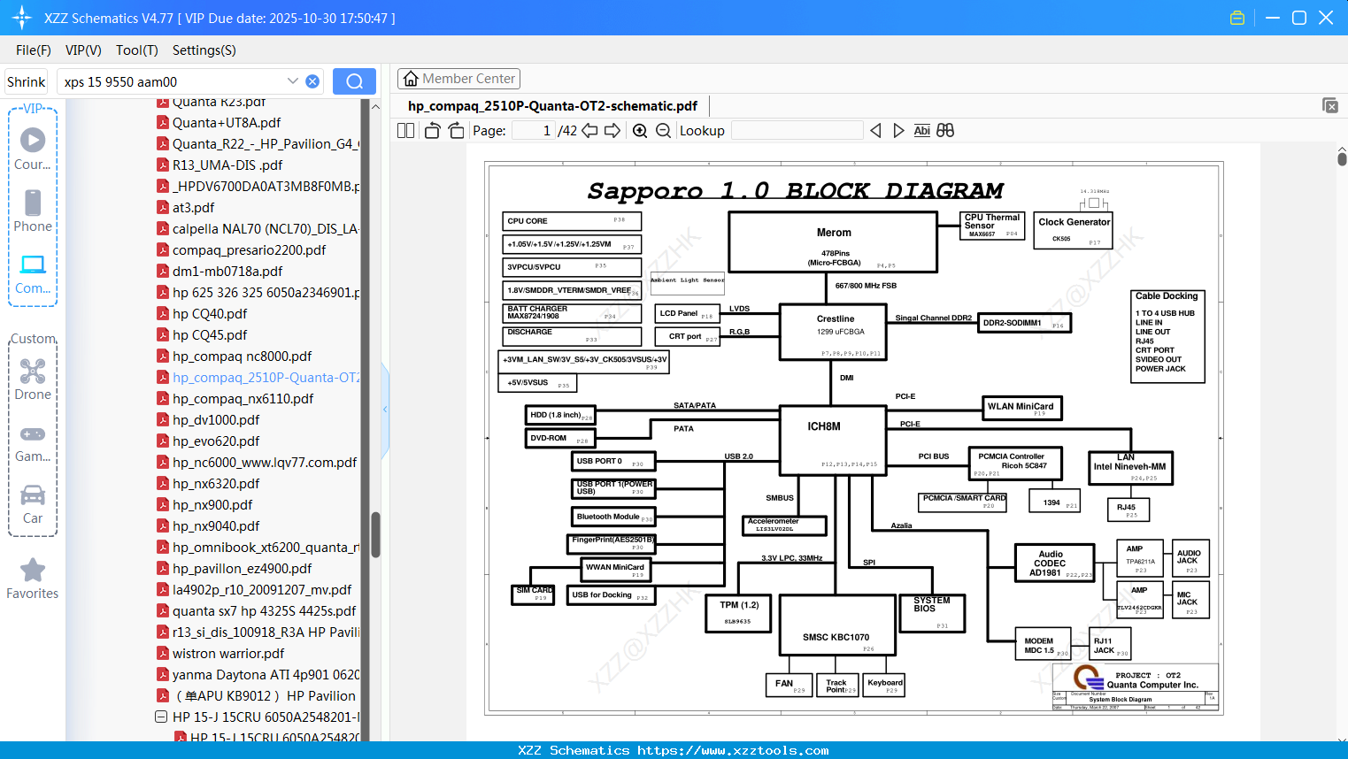 Laptop Hp_compaq_2510P-Quanta-OT2-schematic