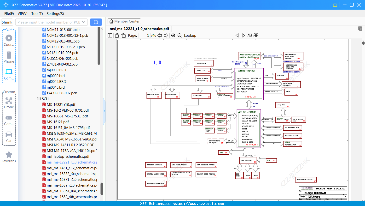 Laptop Msi_ms-12221_r1.0_schematics