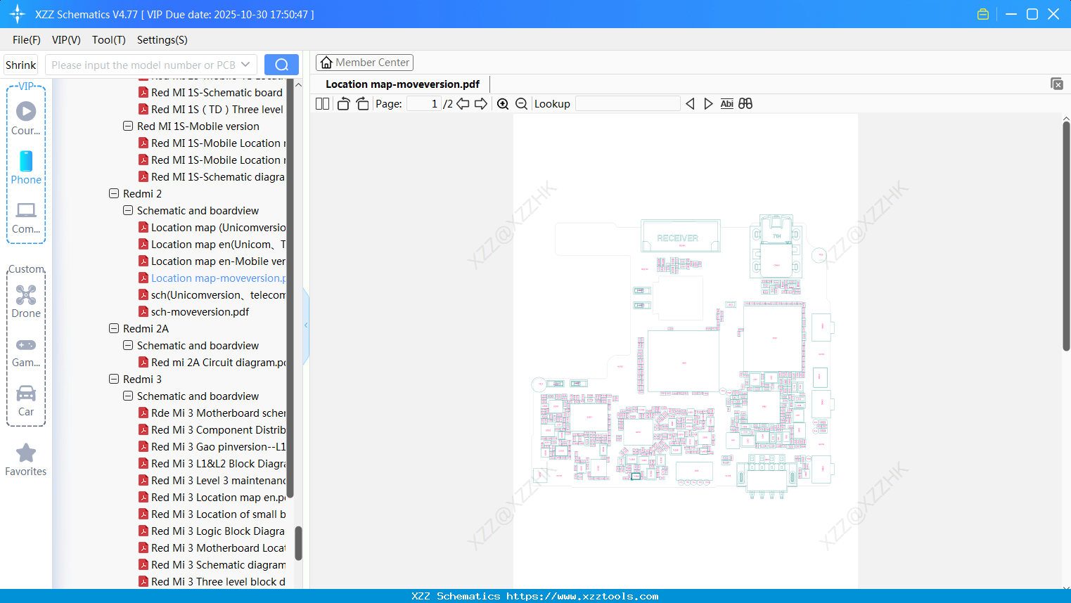 Xiaomi Redmi Location Map-moveversion - XZZ Schematics