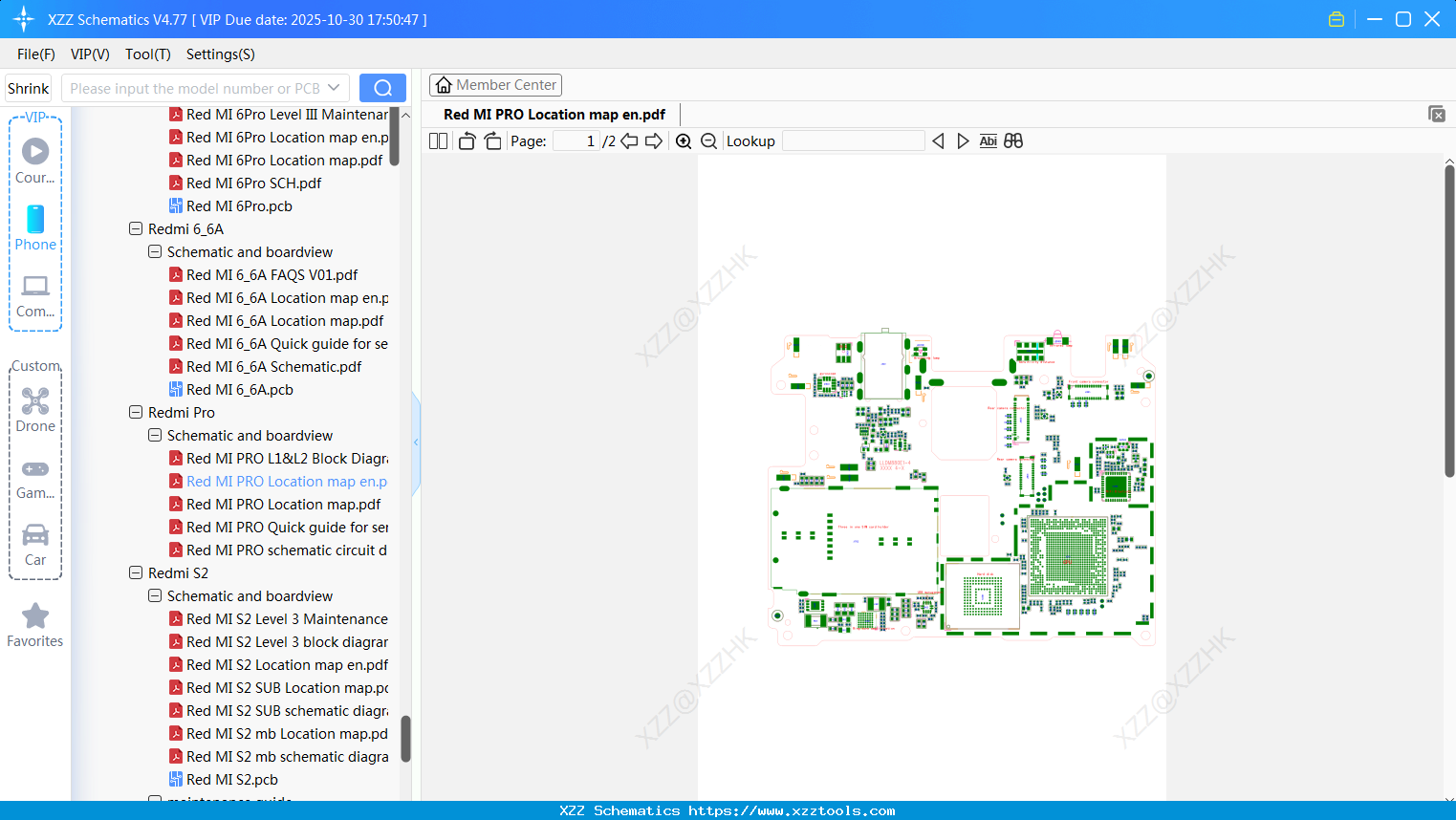 Xiaomi Redmi PRO Location Map En - XZZ Schematics