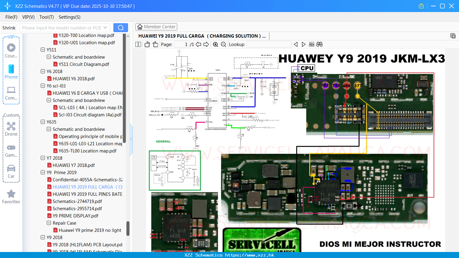 HUAWEI Y9 2019 FULL CARGA (CHARGING SOLUTION) - XZZ Schematics