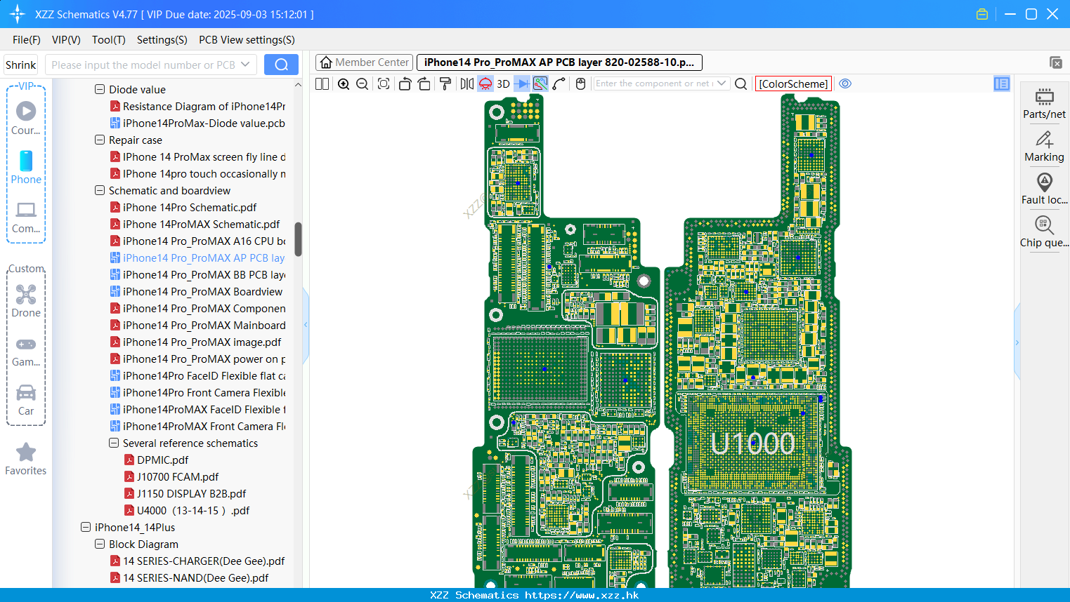 IPhone14 Pro_ProMAX AP PCB Layer 820-02588-10 - XZZ Schematics